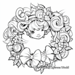 Christmas Peppermint Wreath Coloring Pages 4