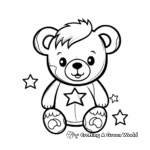 Christmas Teddy Bear Coloring Pages 3