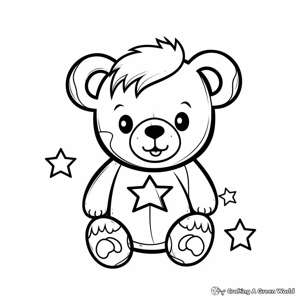 Christmas Teddy Bear Coloring Pages 3