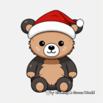Christmas Teddy Bear Coloring Pages 4