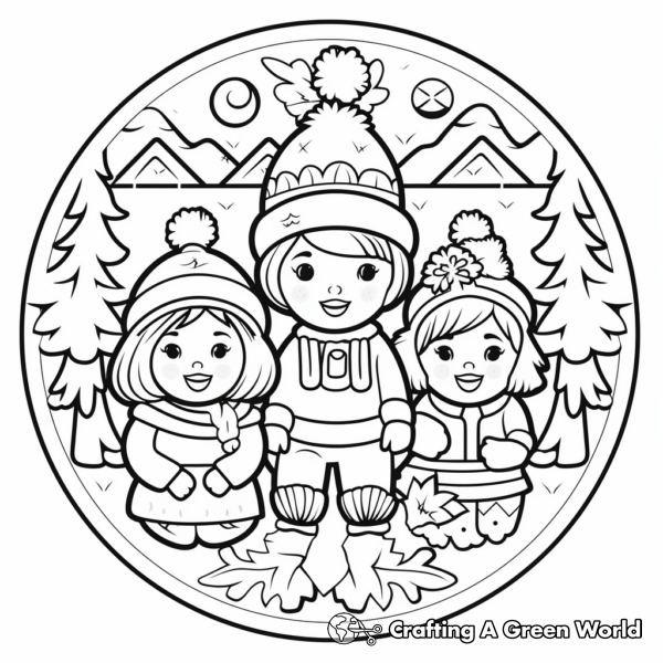 Winter Mandala Coloring Pages - Free &amp; Printable!