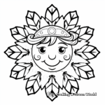 Christmas-Themed Winter Mandala Coloring Pages 2