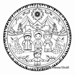 Christmas-Themed Winter Mandala Coloring Pages 3