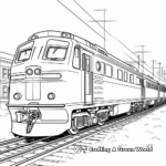 Christmas Train Coloring Pages 2