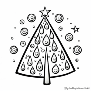 Christmas Tree Lights Coloring Pages for Children 1