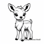 Chubby Baby Deer Coloring Pages 4