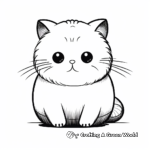 Chubby Cheeks: British Shorthair Kitten Coloring Pages 2