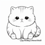 Chubby Cheeks: British Shorthair Kitten Coloring Pages 4