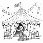 Circus Elephant Performing Tricks Coloring Pages 1