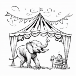 Circus Elephant Performing Tricks Coloring Pages 2