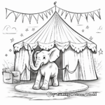 Circus Elephant Performing Tricks Coloring Pages 3