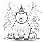 Circus-Themed Mama Bear Coloring Pages 4