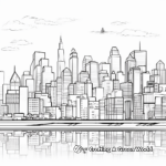 Cityscape Outline for Coloring 4