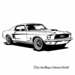 Classic 1960s Ford Mustang Coloring Pages 2