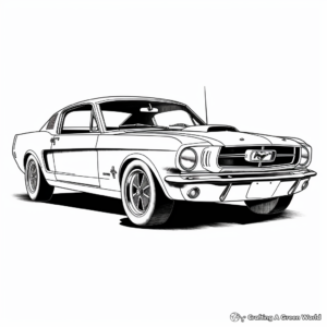 Classic 1960s Ford Mustang Coloring Pages 4