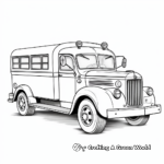 Classic Ambulance Truck Coloring Pages 3