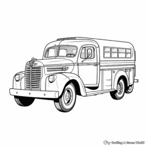 Classic Ambulance Truck Coloring Pages 4