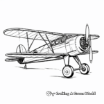 Classic Biplane Coloring Pages 1