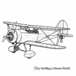 Classic Biplane Coloring Pages 4