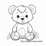 Classic Brown Teddy Bear Coloring Pages 1