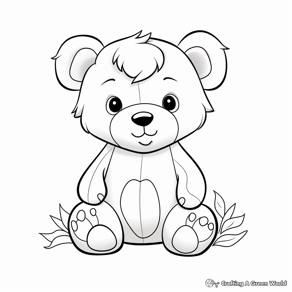 Classic Brown Teddy Bear Coloring Pages 1