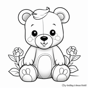 Classic Brown Teddy Bear Coloring Pages 2
