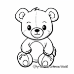 Classic Brown Teddy Bear Coloring Pages 3