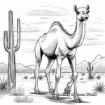 Classic Camel in The Desert Coloring Pages 3