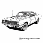 Classic Car Muscle: Dodge Charger Coloring Pages 1