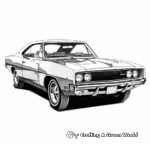 Classic Car Muscle: Dodge Charger Coloring Pages 4