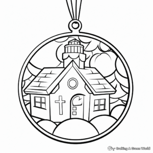 Classic Christian Christmas Ornament Coloring Pages 4