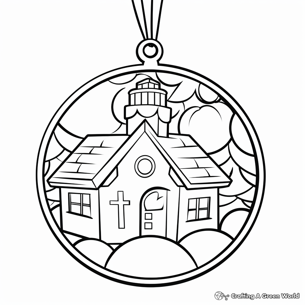 Classic Christian Christmas Ornament Coloring Pages 4