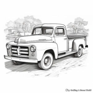 Classic Ford Pickup Truck Coloring Pages 1