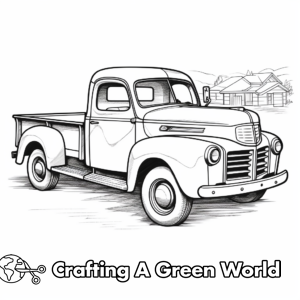 Old Truck Coloring Pages - Free &amp; Printable!