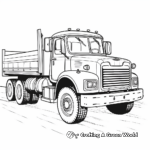 Classic Freightliner Trucks Coloring Pages for Children 1