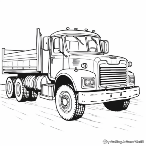 Classic Freightliner Trucks Coloring Pages for Children 1