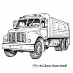 Classic Freightliner Trucks Coloring Pages for Children 2