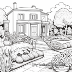 Classic French Garden Coloring Pages 1