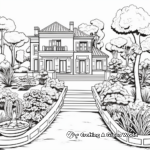 Classic French Garden Coloring Pages 4
