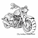 Páginas para colorear de motocicletas Harley Davidson clásicas 1
