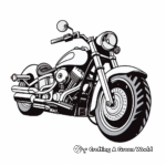 Páginas para colorear de motos Harley Davidson clásicas 3