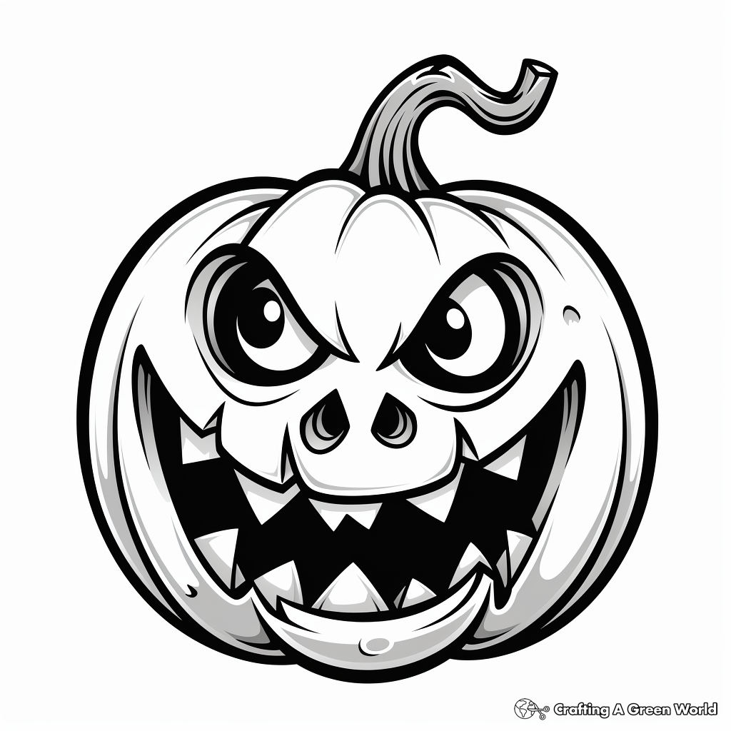 Classic Jack o Lantern Coloring Pages 1