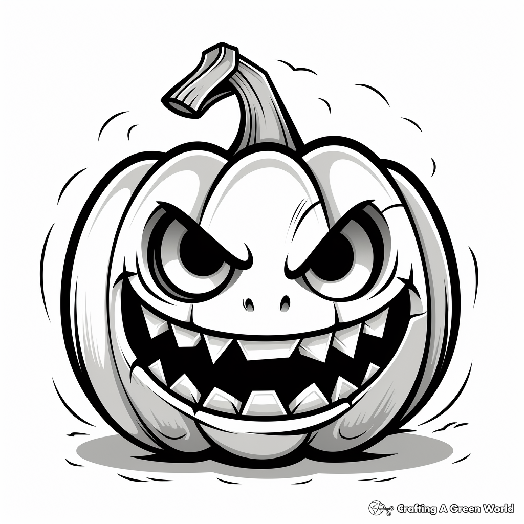 Classic Jack o Lantern Coloring Pages 2