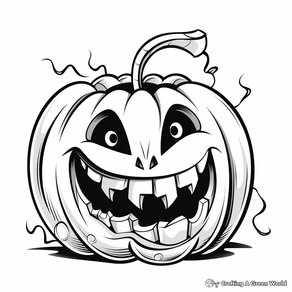 Classic Jack o Lantern Coloring Pages 4