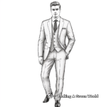 Classic Men's Suit Coloring Pages 3