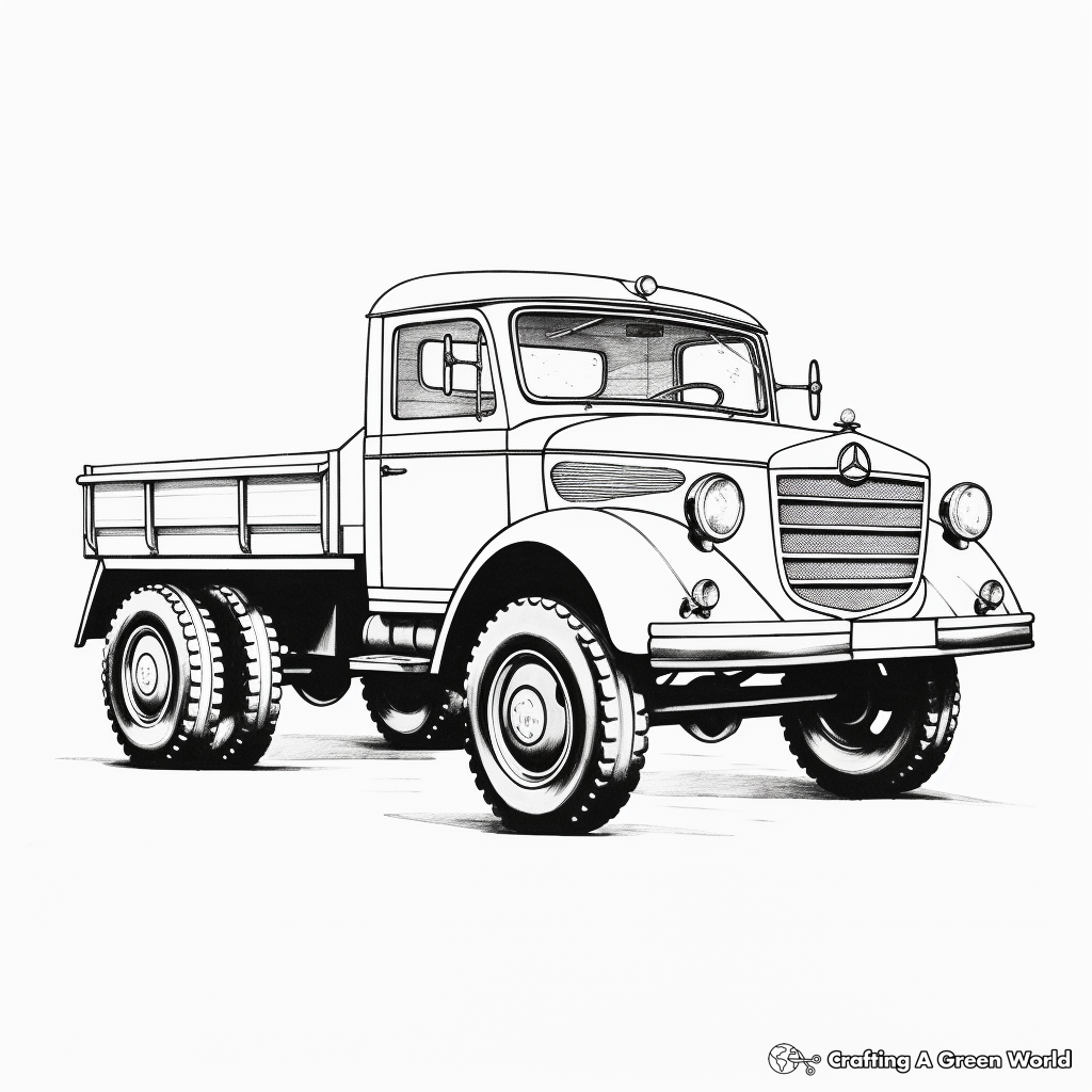 Classic Mercedes-Benz Truck Coloring Pages 2