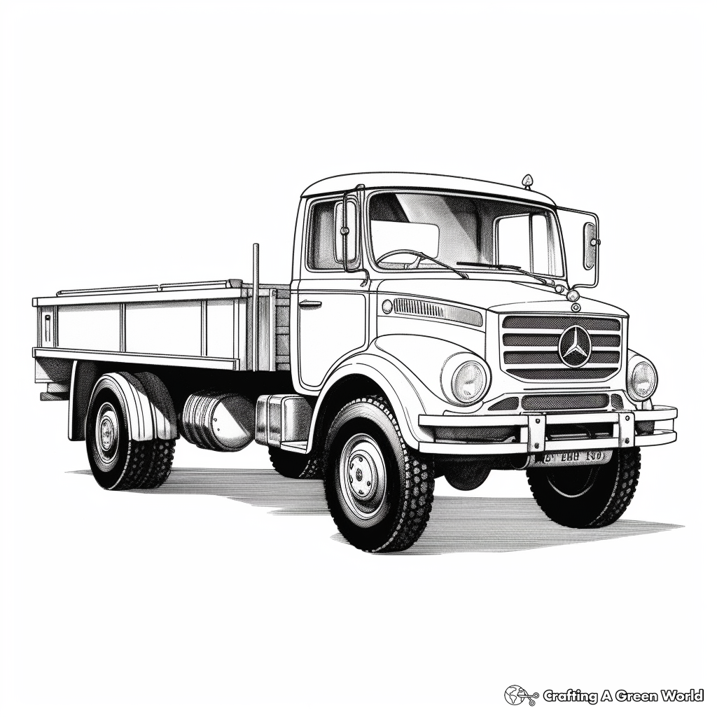 Classic Mercedes-Benz Truck Coloring Pages 3