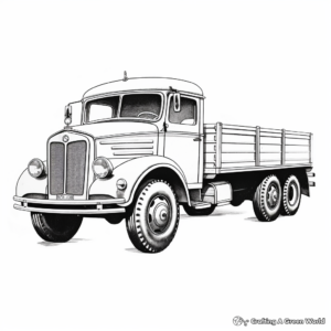 Classic Mercedes-Benz Truck Coloring Pages 4