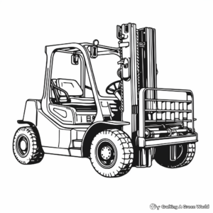 Classic Pallet Jack Forklift Coloring Pages 3