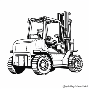 Classic Pallet Jack Forklift Coloring Pages 4